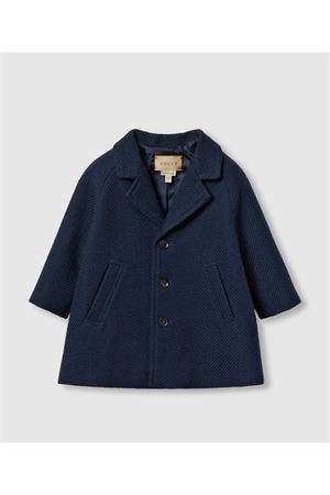 blue wool coat GUCCI KIDS | 784556XWA154804